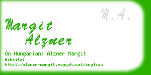 margit alzner business card